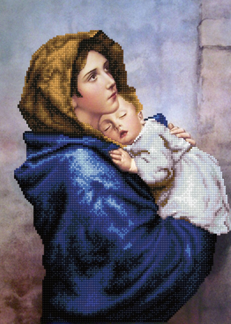 DDR.004 - Madonna of the Streets (après Roberto Ferruzzi ) - Diamond Painting Artwork Kit - 20.28 - 14.57 in